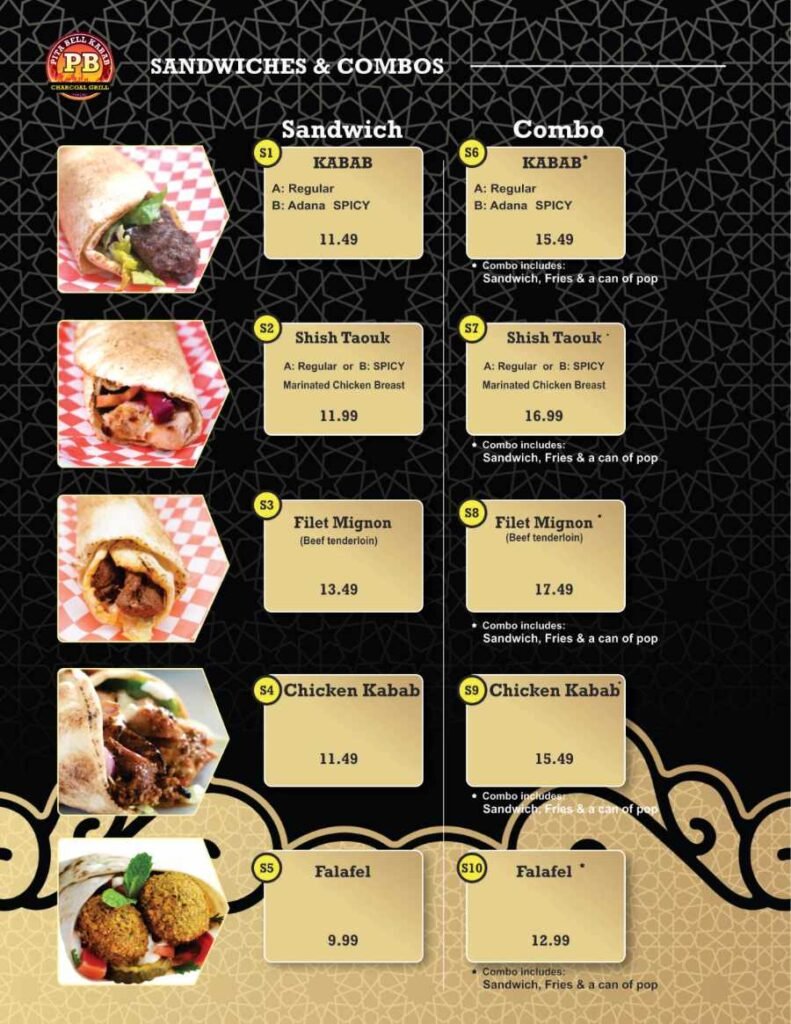 Pita Bell Kabab Menu page 3