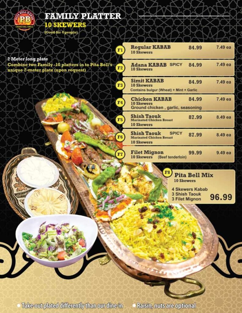 Pita Bell Kabab Menu page 4