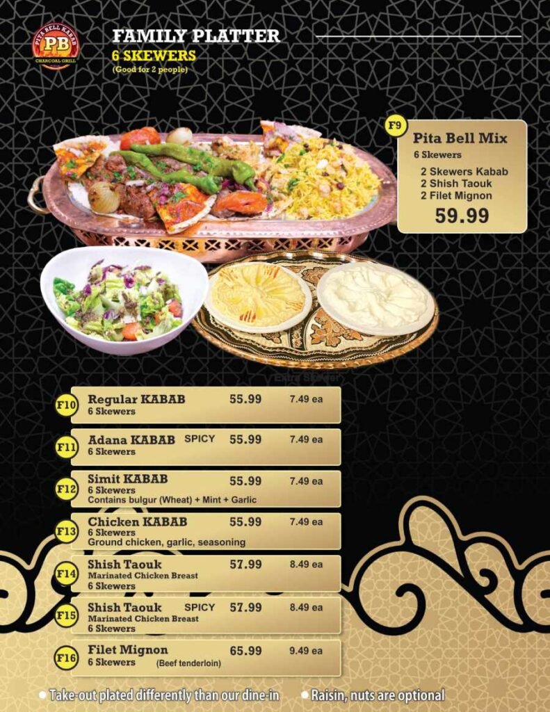 Pita Bell Kabab Menu page 5